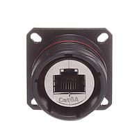 Amphenol Socapex RJFTV6A2A1ZN Field RJ Field TV CAT6a SQ FLG REC Code A Female RJ45 BLK Zinc Ni