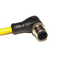 Mueller C5B11M002 Sensor Cables / Actuator Cables UL Listed, M12 Cordset, 5-Position Male Right Angle-Open End, 22 AWG, 2M