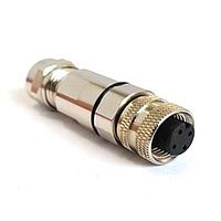 Đầu nối thẳng M12 8P Cu Ni PG9 Thân dẻo Bulgin PXMBNI12FBF08XSCPG9