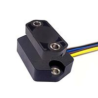Amphenol Piher PS2P-CON-CE-M001-1A0-C0011-ERA090-RE Rotary Hall Effect Position Sensor 2-piece Touchless Rotary Hall-Effect Position Sensor, 12 bit absolute,7V-15V, Analog Voltage output, Box with Wire Leads, non contact magnetic, 90 Electrical Rotation Angle, -40C to 125C