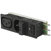 Schurter 6421.0053.20 Inlet/Outlet Combinations POWER ENTRY MODUL 64 FELCOM 10A