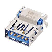 Đầu nối USB Type A USB 3.0 F/A RVS RA REC CH=-1.75 15u' Molex 48397-0003