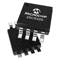 Microchip Technology 25CS320T-E/MS EEPROM 32 Kbit SPI SERIAL  w/ECC, 8-MSOP T&R, 125C Ext Temp