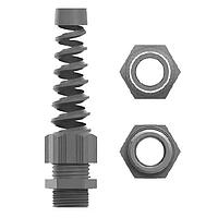 Đầu nối cáp Bảo vệ cáp Chiều dài ren 0.31 inch Phạm vi kẹp 0.197-0.394 inch - Màu đá phiến Alpha Wire PPS11 SL080