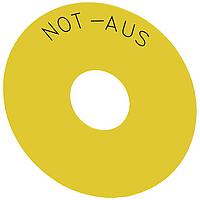 SIEMENS 3SU19000BC310AS0 Backing Plate BACKING PLATE, YELLOW,   75MM, NOT-AUS