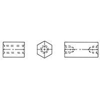 Fascomp FC2337-1032-SS Hex Female Standoff, 1/2" Hex X 3", 1032 Thread, Stainless