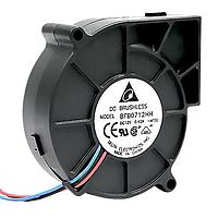 Delta Electronics, Inc. BFB0712M-A Blowers DC Blower, 75.7x75.7x25mm, 12VDC, Ball Bearing, Lead Wires, Locked Rotor Sensor