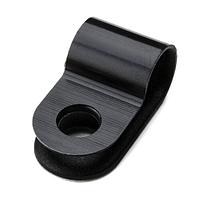 HellermannTyton 211-60002 Cable Mounts P-Clamp, 0.39" Wide, 0.26'' Max Bundle Dia, 0.17'' Mounting Hole Dia, PA66HS, Black, 100/pkg