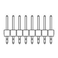 Đầu cắm chân & Vỏ dây Đầu cắm chân 2.54mm Bước chân STR DIP,1x8Chân,TOÀN BỘ Mạ Vàng,NY6T,6.1mm*2.5mm*3.0mm,Màu Đen,TÚI Amphenol Commercial Products G800W300018EU