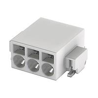Khối đầu cuối cố định har-flexicon, khối đầu cuối 3 chân với đầu nối lò xo nhấn - 24-20AWG, gắn ngang trên bảng mạch in SMT, 6Ampe, bước chân 2.54mm, cuộn 500 cái - Màu trắng HARTING 14010313102160