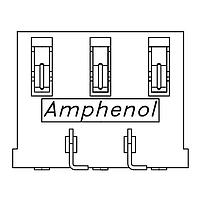 Đầu nối pin S2a.3 3 chấu Amphenol Commercial Products BC7350R03001