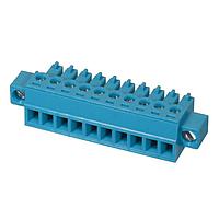Same Sky (formerly CUI Devices) TBP02P1W-381-10BE Plugs Terminal block, pluggable, 3.81, plug, 10 pole, slotted screw, blue
