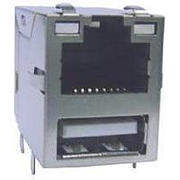 Jack từ RJ45 10/100 Base-TX kết hợp RJ45 và USB lỗ xuyên PCB Abracon ARJU21A-MCSA-AD-B-EMU2