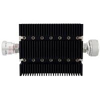 Fairview SA6DFDM100W-20 20 dB Fixed Attenuator 7/16 Female To 7/16 Male Directional Up To 6 GHz Rated To 100 Watts With Black Aluminum Heatsink Body