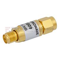 Fairview FMAT1009 3 dB Fixed Attenuator SMA Male To SMA Female From 0.009 MHz To 6 GHz Rated To 2 Watts With Copper Body