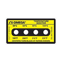 OMEGA 4A-A-190 不可逆四点水平温度标签 (220 °F)