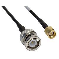 Bộ dây cáp RF CA SMA đực/BNC đực Amphenol Cables on Demand CO-174SMAZBNC-007.5