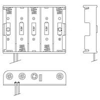 Eagle Plastic Devices 12BH351A-GR バッテリーコネクター 5 "AA" 6インチワイヤー付き LDS