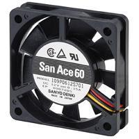 Sanyo Denki 109P0648H6D01 Axial DC Axial Fan, 60x60x20mm, 48VDC, Locked Rotor Sensor