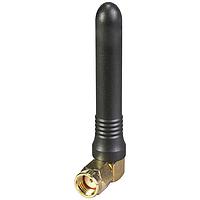 Linx Technologies - TE Connectivity ANT-W63-CW-RCS-RPS Omnidirectional WiFi6/6E/7 Compact Right Angle Whip Antenna, External Mount, RP-SMA Plug