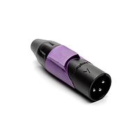 Amphenol Audio AX3MB7M ຕົວເຊື່ອມ 3P PIN M PLUG BLK W VLT MRK SLEEVE