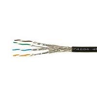 Cáp mạng 26 AWG 4 đôi chống nhiễu Cat7 cáp ethernet linh hoạt cuộn 500ft màu đen Alpha Wire 74004 BK002