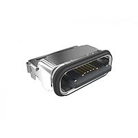 Đầu nối USB Type C USB2.0, Type C, Gắn trên đỉnh, Chiều cao trung tâm 1.50mm, Hai hàng SMT, IP68 Amphenol Commercial Products 12402214E512A