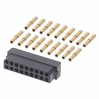 Harwin M80-6131845 Receptacle Housing Cable Conn Kit, 18P Female,Dbl Rw, 22AWG