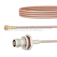 Fairview FMCA1426 Snap-On RA MMBX Plug to TNC Female Bulkhead Cable RG316 Coax
