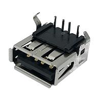 Kycon KUSBX-AS1N-B30 USB Type A Connectors A TYPE RECEPTACLE BLACK 30u GOLD