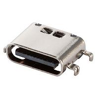 Ổ cắm USB USB 2.0, Type-C, Ngang, Hợp kim đồng, Gắn giữa bề mặt, 6.5L, T&R Same Sky (formerly CUI Devices) UJ20-C-H-C-MSMT-TR