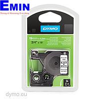 DYMO 63020712 D1 블랙 / 화이트 영구 폴리 에스터 테이프 (19mm x 5.5m)