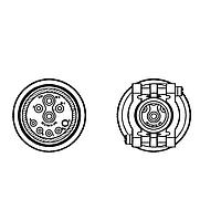 Đầu nối PL 18 SHL 14 WY E SEAL REV BKWY CLMP DEUTSCH - TE Connectivity HDB36-18-14PE-059