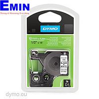 DYMO 63020698 D1 블랙 / 화이트 영구 폴리 에스터 테이프 (12mm x 5.5m)