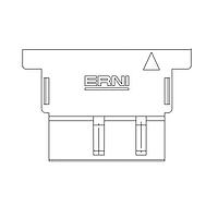 Phụ kiện Vỏ Đầu Nối Cái Thiếc 2x5 Chân Màu Đen Bên Trái ERNI - TE Connectivity 524891