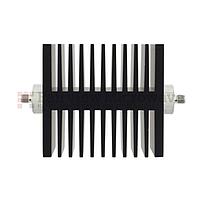 Fairview SA18SFSF50W-50 50 dB Fixed Attenuator SMA Female To SMA Female Directional Up To 18 GHz Rated To 50 Watts With Black Aluminum Heatsink Body