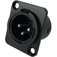 Đầu Nối Cáp 3 Chân XLR, Đực, Phích Cắm, Vỏ Kim Loại Màu Đen, Cốc Hàn, Tiếp Điểm Bạc Io Audio Technologies IO-XLR3-M-BK-JL