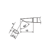 Típ hàn HAKKO T39-BC3065 (Shape-BC hor:3mm vrt:6.5mm)