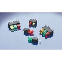 Đèn LED báo mạch in màu Vàng/Xanh lá Bi-chân LED kèm đế cắm PCB dọc VCC PCV22012