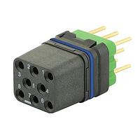 Eaton Souriau-Sunbank 8MQ2M0816UBES Modular Connectors - Push Pull MQuick module, sealed, with female straight PCB contacts, delivered with cap