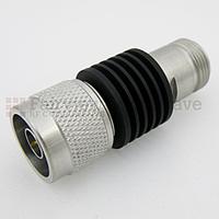 Fairview SA18N5WA-01 1 dB Fixed Attenuator N Male To N Female Up To 18 GHz Rated To 5 Watts With Black Aluminum Heatsink Body