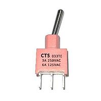 Công tắc gạt STR DP bật-tắt-bật 12.43 Chuẩn không ren 6.15 P.C 1.27 rộng Mạ vàng CTS Electronic Components 033TESDASA2B