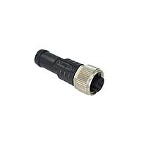 Amphenol LTW MSAS-03BFFM-SL8D02 Sensor Cables / Actuator Cables M12 Circular Metric Connector, A Code, Metal, 4A, 03 pins, Female Connector, Female Contact, Straight, Screw Thread, Overmolded, Length 2000mm, IP68 / IP69K