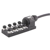 HARTING 090700022200 Sensor Cables / Actuator Cables M12 SensorActuatorBx 8ports 5P Pluggable