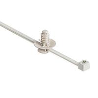 HellermannTyton 156-01513 Cable Tie Mounts 2-Piece Cable Tie/Fir Tree Mount, 7.9"L, .22".25" Mounting Hole, 100lb, PAEK, Beige, 500/bag