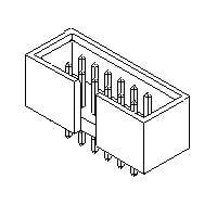 Molex 87834-1041 Shrouded CGrid Hdr W/Pg/Slt /Slt 1PdNiAuLF 10Ckt