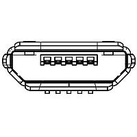 Đầu nối Micro USB Loại B MICRO USB, LOẠI B, DỌC, SUR Adam Tech MCR-B-S-V-SMT-P-CS1-10-PP-T/R