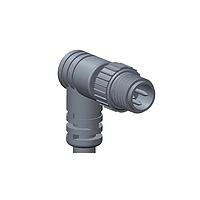 Amphenol LTW 8-04AMMM-SR7A03 Sensor Cables / Actuator Cables M8 Circular Metric Connector, A Code, Metal, 3A, 04 pins, Male Connector, Male Contact, Right Angle, Screw Thread, Overmolded, Length 3000mm, IP67 Mated