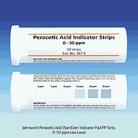 Que Thử Nồng Độ Cao Axit Peracetic, PP 0~500, 100 que Johnson Test Papers J2.168.5C