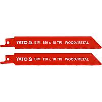 Bộ lưỡi cưa kiếm cắt gỗ có đinh và kim loại YATO YT-33931 (18TPI, 150mm)